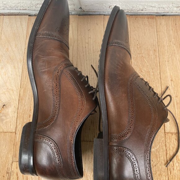 To Boot New York Adam Derrick Brown Leather Wingtip Oxford Shoes. Size 10.5